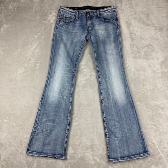 Rerock For Express Jeans Womens 8R (30.5x31) Bootcut Low Rise Western Denim - Picture 1 of 13